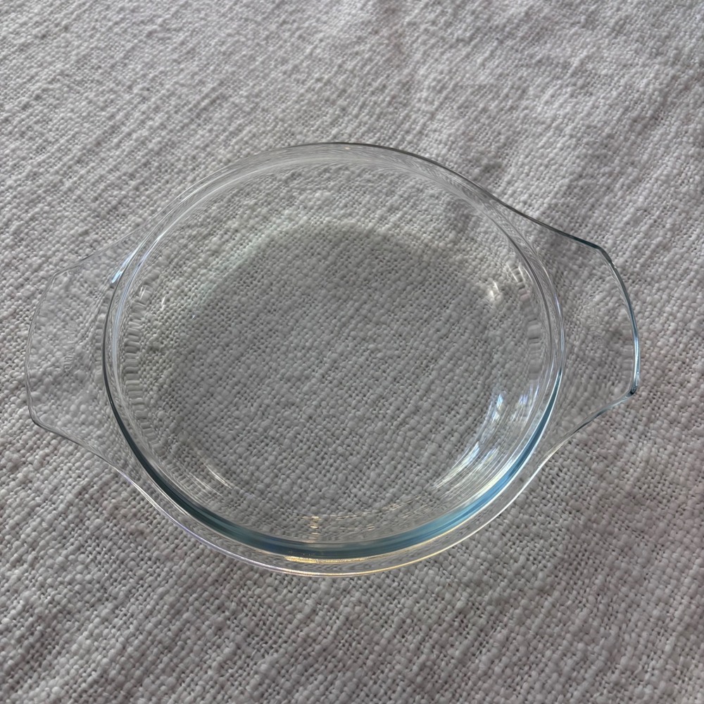 Vintage Pyrex England Clear Glass Round Casserole Replacement Lid Tab Handles